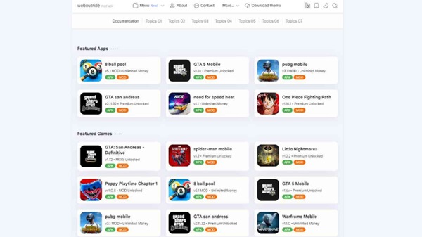 Weboutride screenshot 1