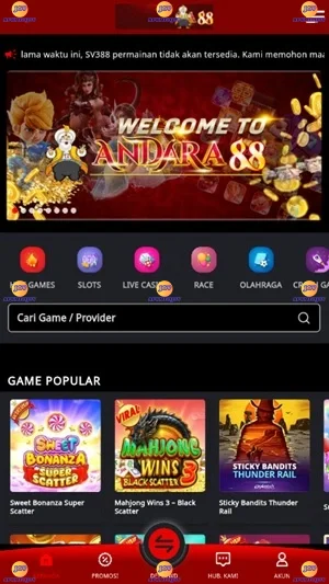 Andara88 screenshot 1